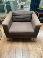 Ikea Karlstad fauteuil bruin, Ophalen, Hout, Gebruikt, 75 tot 100 cm
