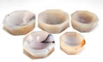 5 Prachtige Gesneden Agaten Schaaltjes Zoutvaatjes, Antiek en Kunst, Curiosa en Brocante, Verzenden