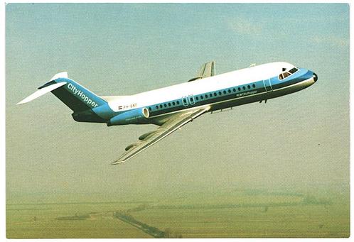 964714	Fokker Fellowship F 28	Cittyhopper	 	 Nette oude kaar, Verzamelen, Ansichtkaarten | Nederland, Ongelopen, Verzenden