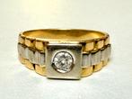 Rolex ring 18 karaat goud met natuurlijke VS diamant! 20,5mm, 20 of groter, Heer, Ophalen of Verzenden, Met edelsteen