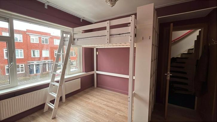 Ikea Stora + matras tweepersoons, Huis en Inrichting, Slaapkamer | Stapelbedden en Hoogslapers, Gebruikt, Hoogslaper, 140 cm, 200 cm