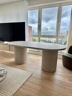 NIEUW IN DOOS: Ovale Eettafel (Shundrika) met Marmerlook, Huis en Inrichting, Tafels | Eettafels, Ophalen, 100 tot 150 cm, Ovaal