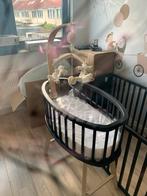 Ovaal babywiegje zwart inclusief matras, Kinderen en Baby's, Babywiegjes en Ledikanten, Ophalen, Zo goed als nieuw, Wieg
