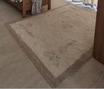 Vloerkleed wol-hoogpolig, wit-bruin 230 x 170 cm (ongeveer), Ophalen, Gebruikt, 150 tot 200 cm, 200 cm of meer