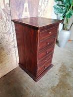 Teakhouten ladekast, nachtkastjes, bijzettafel afm. 40x38m e, Huis en Inrichting, Kasten | Ladekasten, Zo goed als nieuw, Minder dan 100 cm
