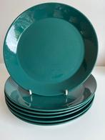 6 Fins Design Arabia Teema Dinerborden Groen Kaj Franck Ø23, Keramiek, Ophalen of Verzenden, Zo goed als nieuw, Bord(en)