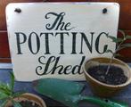 Handgeschilderd bord 'The Potting Shed' / tuin schuurtje, Tuin en Terras, Ophalen of Verzenden, Nieuw