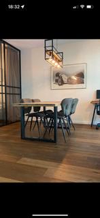 supermooie stalen hanglamp , incl 4 wizz lampen, Huis en Inrichting, Ophalen, Zo goed als nieuw, Metaal, Minder dan 50 cm