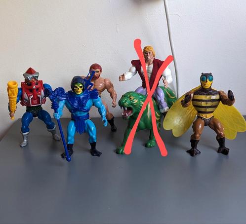 MOTU He-man Lot: Skeletor, Prince Adam, Cringer, Meckaneck, Kinderen en Baby's, Speelgoed | Actiefiguren, Gebruikt, Ophalen of Verzenden