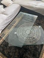 Glazen salontafel, Ophalen, Gebruikt, 100 tot 150 cm, 50 tot 100 cm