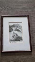 Ingelijste tekening 'Hoge Brug Malden', Antiek en Kunst, Ophalen of Verzenden