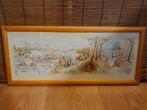Beatrix Potter schilderij plaat in houten lijst vintage, Ophalen, Gebruikt, Wanddecoratie