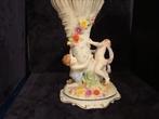 Saksich Dresden HoornPlaue porselein 31 cm 21 breedte, Antiek en Kunst, Antiek | Porselein, Ophalen of Verzenden