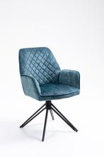 Velours/velvet draaibare eetkamerstoelen, model William, Huis en Inrichting, Stoelen, Overige kleuren, Nieuw, Ophalen of Verzenden