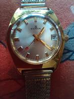 Vintage Edox Heren Polshorloge - Gouden Kast & Band, Overige merken, Staal, Gebruikt, Polshorloge