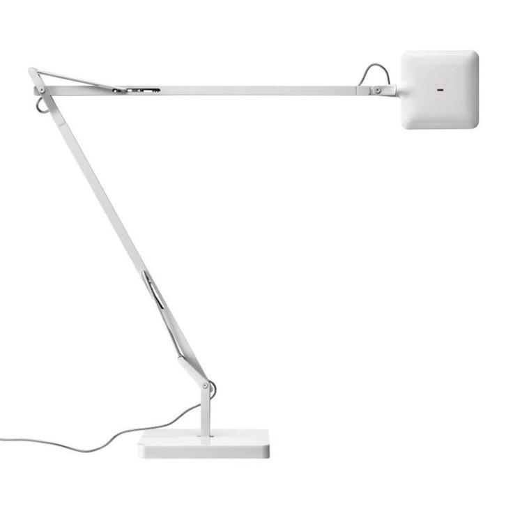 Flos Kelvin Bureaulamp gebruikt Wit, Huis en Inrichting, Lampen | Tafellampen, Gebruikt, Minder dan 50 cm, Kunststof, Metaal, Ophalen of Verzenden