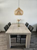 Eettafel + stoelen, Ophalen, 100 tot 150 cm, Zo goed als nieuw, 150 tot 200 cm