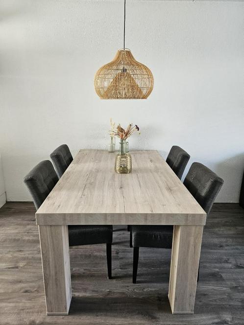 Eettafel + stoelen, Huis en Inrichting, Tafels | Eettafels, Zo goed als nieuw, 100 tot 150 cm, 150 tot 200 cm, Vier personen, Rechthoekig