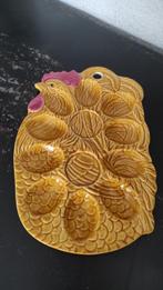 Vintage eierschaal kip bruin aardewerk, Ophalen of Verzenden, Overige stijlen, Aardewerk, Schaal of Schalen