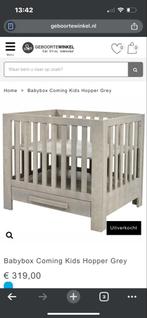 Coming Kids Babybox Grijs + Matras & Aankleedkussen, Kinderen en Baby's, Ophalen, Gebruikt, Rechthoekig, Boxkleed