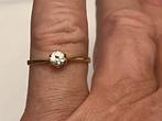 Gouden ring Solitaire Saffier, Verzenden, Met edelsteen, Dame, Goud
