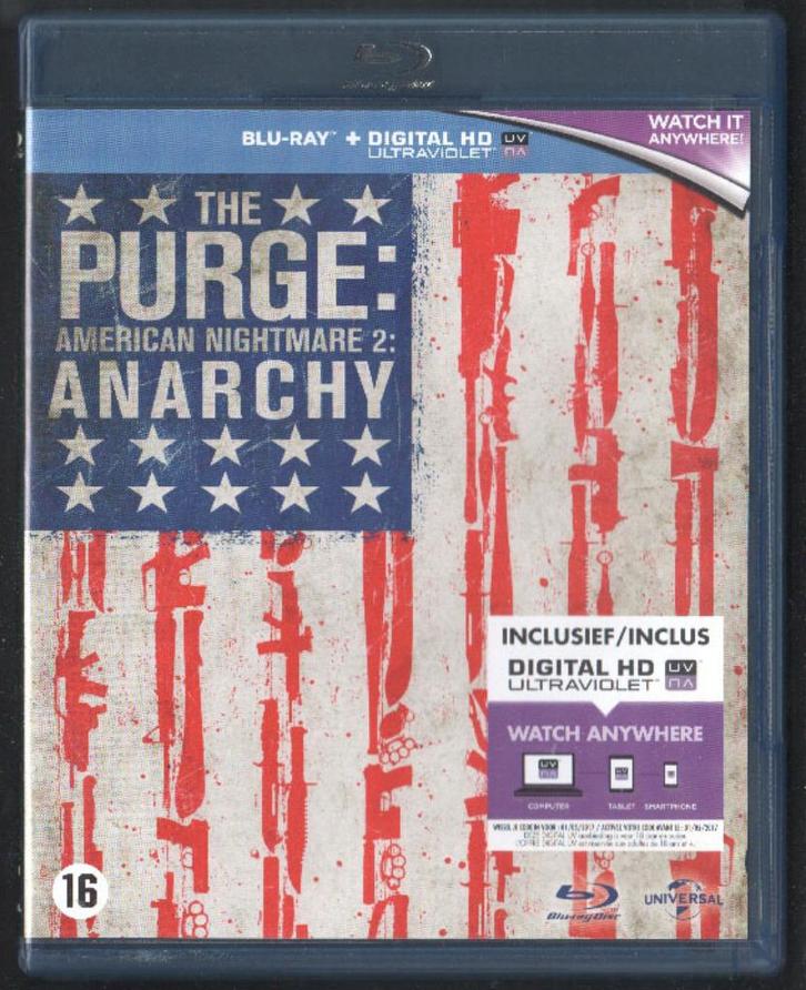 The Purge: Anarchy. Blu-ray., Cd's en Dvd's, Blu-ray, Gebruikt, Horror, Ophalen of Verzenden