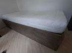 Mooi degelijk steigerhout bed, Ophalen, 90 cm, Eenpersoons, Zo goed als nieuw