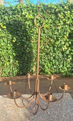 Vintage Metalen Kroonluchter, Ophalen of Verzenden, Gebruikt, Metaal, Vintage