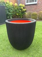 Bloempot Capi Zwart, Ophalen, Kunststof, 40 cm of meer, Rond