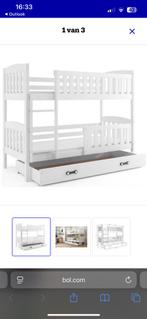 Gratis stapelbed 90x200 cm incl. matrassen, Huis en Inrichting, Slaapkamer | Stapelbedden en Hoogslapers, Ophalen, Gebruikt, 90 cm
