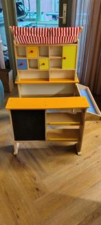 Houten Speelgoed Winkel met Accessoires, Ophalen, Gebruikt, Hout, Speelkeuken-accessoire