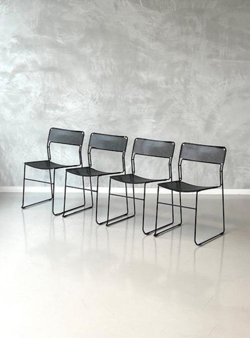 Arrben Sultana eetkamerstoelen 4x vintage stoelen prijs p/st, Huis en Inrichting, Stoelen, Gebruikt, Vier, Metaal, Zwart, Ophalen of Verzenden