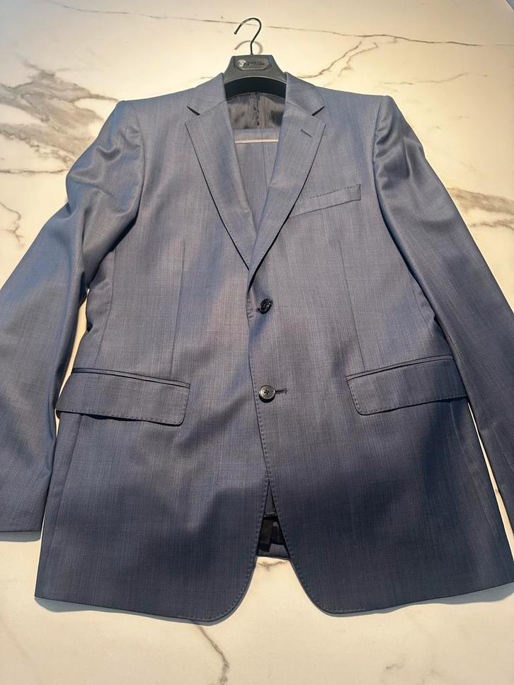 Versace pak maat 50 blauw, Kleding | Heren, Kostuums en Colberts, Zo goed als nieuw, Maat 48/50 (M), Blauw, Ophalen of Verzenden