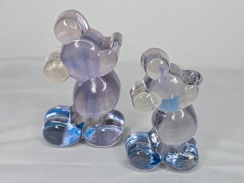 Leonardo Mickey Mouse paper presse beeldjes glas vintage '90, Verzamelen, Disney, Zo goed als nieuw, Beeldje of Figuurtje, Mickey Mouse