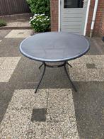 Tuintafel staal rond, Tuin en Terras, Tuintafels, Ophalen, Gebruikt, Rond, Metaal