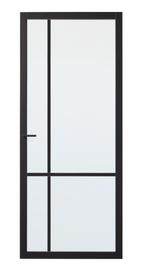 Cando retford zwarte deur 201,5 x 83, Deurkozijn, Zo goed als nieuw, 150 tot 225 cm, Inclusief glas