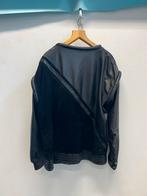 Vintage Henk Hendriks Leer & Suede Trui Jaren 80, Ophalen of Verzenden, Gedragen, Overige maten, Zwart