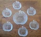 Vintage ravenhead siesta apple glass schaal + schaaltjes in, Ophalen of Verzenden