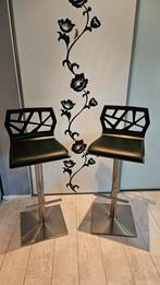 2 zwarte design Dan-Form Barkrukken, Ophalen, 60 tot 90 cm, Zo goed als nieuw, In hoogte verstelbaar