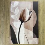 Modern canvas schilderij tulp in zachte tinten 80x120 cm, Oorspronkelijke maker, Nieuw, Ophalen of Verzenden, Print