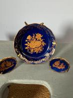 Limoges wandbordjes wandbordje mini blauw met goud, Antiek en Kunst, Ophalen of Verzenden