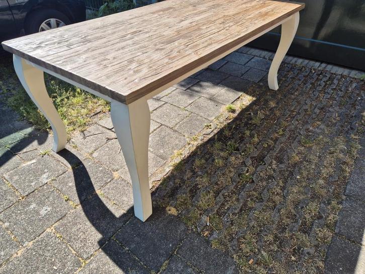 Landelijke eettafel, Huis en Inrichting, Tafels | Eettafels, Gebruikt, 50 tot 100 cm, 200 cm of meer, Rechthoekig, Ophalen of Verzenden
