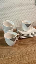 4 espresso kopjes met schotels, Huis en Inrichting, Keuken | Servies, Nieuw, Ophalen of Verzenden, Overige stijlen, Kop(pen) en/of Schotel(s)