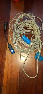 25 mtr Verlengsnoer met cee stekkers en verloop stekker, Ophalen of Verzenden, Gebruikt