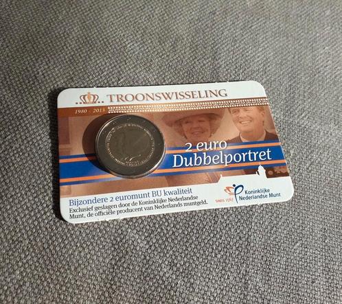 Troonswisseling - Dubbelportret - 2013 - 2 Euro Coincard BU, Postzegels en Munten, Munten | Nederland, Losse munt, Euro's, Ophalen of Verzenden