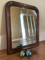 Antiek Frans Spiegeltje Louis Philippe 38.5 cm. beukenhout, Antiek en Kunst, Antiek | Spiegels, Minder dan 100 cm, Minder dan 50 cm