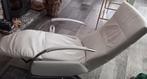Design relaxstoel wit, Ophalen, Gebruikt, Leer, 50 tot 75 cm