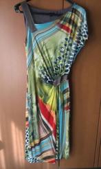 Exclusief, fraai gekleurde, elegante jurk ESCADA 40 snazzeys, Maat 38/40 (M), Overige kleuren, Verzenden, Escada