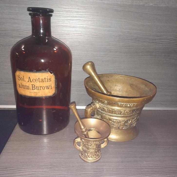 Vijzels - 2 maten, Antiek en Kunst, Antiek | Koper en Brons, Brons, Ophalen of Verzenden