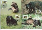 Pakistan Beren 4 maxikaarten wwf wnf bedreigde diersoorten, Ophalen of Verzenden, Voor 1920, Ongelopen, Wild dier
